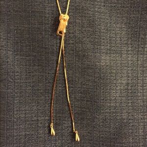 Zipper bolo necklace
